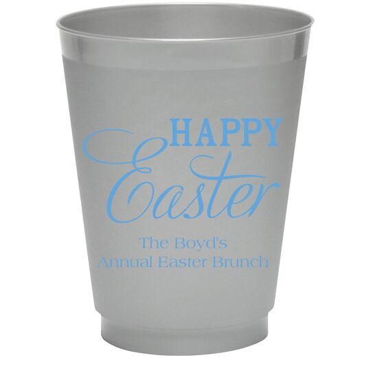Happy Easter Colored Shatterproof Cups